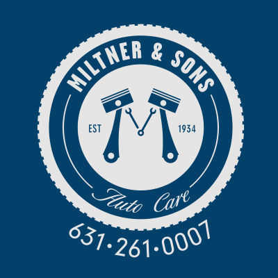 Miltner and Sons Auto Care Established in 1934 Cylinder Logo